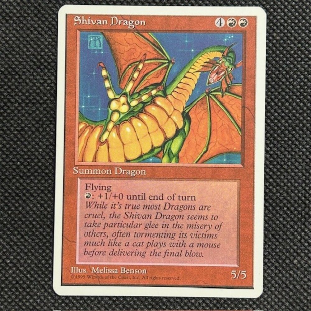 1995 MTG Magic The Gathering 4th Edition Shivan Dragon NM Unplayed